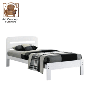 Single Wood Bed Frame Premium Durability & Natural Beauty for Homes in Kulim & Penang
