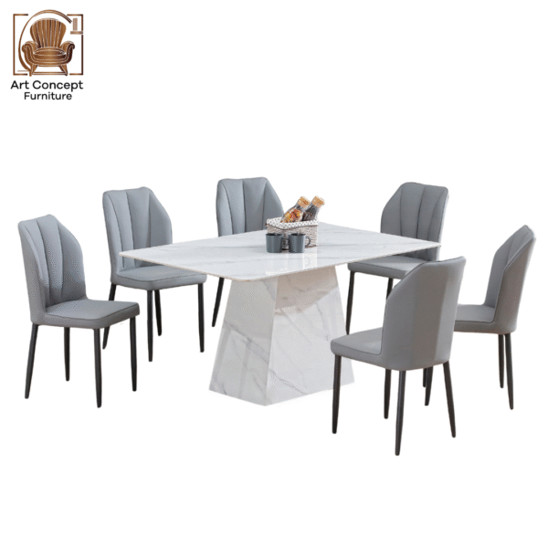 Luxury 6-Seater Wooden Dining Set | Malaysian Style Table