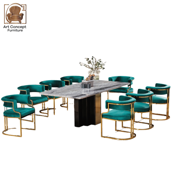 Marvel Dining Set 1+8 – Premium Marble Dining Set for Kulim, Kedah & Penang Homes