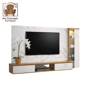 Floating Wall TV Cabinet with LED Lights – Stylish & Functional for Penang Modern Homes