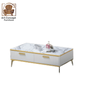 Modern Coffee Table for Living Room – Stylish Center Table with Storage Shelf