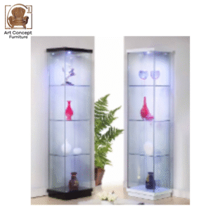 Modern Display Cabinet in White & Black – Elegant Storage for Homes in Kulim, Kedah & Penang